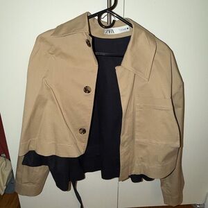 Zara Women's Crop Trench Coat